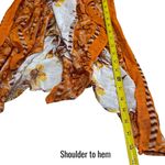 Nicole Miller NEW  Orange Floral Vacation Resort Island Swim Coverup Kimono OS Photo 8