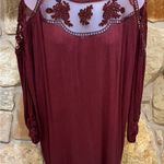 Hayden Artsy Burgundy Dress or Long Tunic Blouse by Medium Large Holiday Wear Photo 8