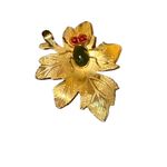 Insect on Leaf Women's Gold Tone Brooch Pendant Pin Accessories Jewelry Fashion Photo 8