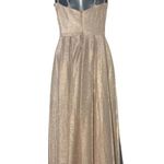 Dancing Queen Rose Gold Sleeveless Sweep Train V-neck Long Gown Size Small Photo 6