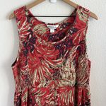 Christopher & Banks Floral Soft Stretchy Dress Smocked Sides Aloha Paradise L Photo 3