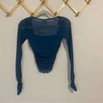 Urban Outfitters NWT Out From Under Kit Azul Ruched Sheer Long Sleeve size Small Photo 6