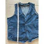 Vintage Liberty Wear Denim Vest Women 2X Blue Cropped Biker Festival Western Size XXL Photo 4