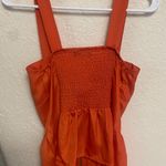 Love Culture Orange Zip Up Tank Top Photo 2