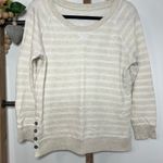 Aerie  Long Sleeve‎ Boat Neck Striped Sweatshirt Size Large Photo 2