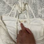 Roxy  Crochet Beachy Halter Maxi Slit Dress Boho Bridal Bachelorette Size M Photo 7