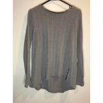Simply Vera Wang Asymmetrical Hem Grey Ribbed Large Sweater Photo 30