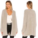 Lovers + Friends gray kappa eyelash fuzzy open front cardigan Photo 1
