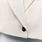 ZARA blazer cropped double breasted oyster white Photo 6