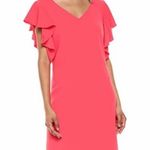Trina Turk CTrina Turk Coral Kaidance Cold Shoulder Dress sz Small Photo 2