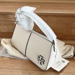 Tory Burch NWT McGraw Leather Shoulder Bag In Brie Photo 1