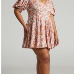 Showpo Amalie The Label Lorete Linen Puff Sleeve Dress Size 16 Photo 2