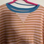 We The Free Free People Classic Striped oversized Crewneck Size Large Photo 4
