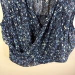 Free People Ma Cherie Black Floral Womens Blouse Size Large Sleeveless Boho Photo 4