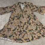 Women’s M.M Muenchen Germany unique find tiered tan flowy midi dress size medium Photo 0