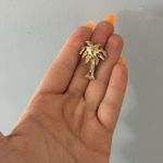 Nina Ricci NR Enamel Rhinestone Palm Tree Color Brooch Pin Signed Vintage Green Photo 4