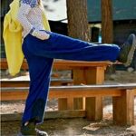 Free people movement cuddle up prep school blue Cozycore jogger pants NEW Photo 11