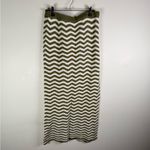 4th & Reckless Green White Chevron Knit Midi Skirt Size XXL Photo 1