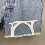 DDAM Women's 24 Denim Cut Off Shorts Blue Pattern Ethically USA Made Cotton Photo 1