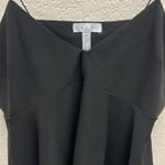 Leith Black Spaghetti Strap Peplum Top M Photo 1