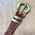 DKNY  Woven Leather Belt with Gold Buckle Photo 1