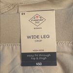 st. john's bay  Wide Leg Plus Wide Leg High Rise Capri Pant Birch Beige 2X NWT Photo 3