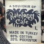 Rainforest Velour Full Zip Hoodie Cheetah Lining Hoodie Size Large Y2K Glam Black Photo 2