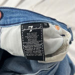 7 For All Mankind Luxe Vintage High Waist Slim Kick Sequined Jeans, Blue Size 31 Photo 9