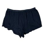 We Wore What Modal Booty Shorts Black Lettuce Hem Elastic Waist Small Casual Photo 1