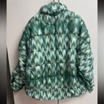 NWT FREE PEOPLE Scrunchy Glossy Printed Pippa Packable Puffer Jacket M Green Size M Photo 4