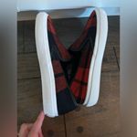 Coach  Slip On Sneakers Buffalo Plaid Red and Black Size 7 Photo 4