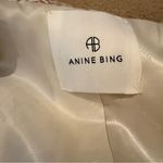 ANINE BING  Tweed Herringbone Blazer Women’s Size Medium Tan Cream Double‎ Breast Photo 7