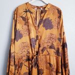 Baltic Born  Venice Cooper Gold Floral Long Sleeve Short Dress Photo 3