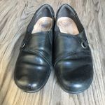 Clarks cushion black leather slip on comfy Loafers Shoes 2” heel Womens … Photo 1