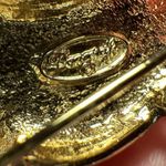 Danecraft Wild Cat Gold Tone & Black Brooch Pin Photo 9