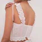 For Love & Lemons White and Pink Lace Bralette 38C Photo 3