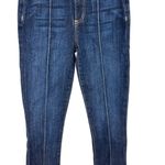 Alice + Olivia Alice + Olivia Good High Rise Skinny Jeans Pintuck Dream On Dark Blue Size 24 Photo 5