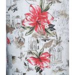 Tofy Tan Hawaiian Floral Jacket Size 8 Flax Blend Shoulder Pads Short Sleeves Photo 7