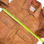 Vintage Casablanca Patchwork Zig Zag Stitch Leather Bomber Jacket Brown Size 42 Photo 11