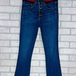 Veronica Beard  Carolyn 10” Baby Boot Tuxedo Stripe Jeans Blue Tidal Size 24 Photo 4
