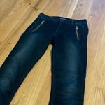 Mother Jeans x Freja zip Muse in When the going gets tough skinny black size 26 Photo 2