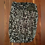 Torn By Ronny Kobo  Ruched Stretchy Bodycon skirt in snow leopard size small nwt Photo 2