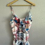 White House | Black Market WHBM Ruffle Wrap Dress Size‎ 12 in Postcard Denim Blue EUC Photo 4