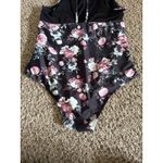 Tropibreeze Women's Black Pink Floral Print Mesh Panel Swimsuit Size 3XL Photo 5