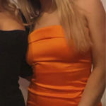 idem Ditto Orange Satin Mini Dress Photo 1