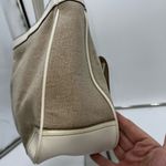 Etienne Aigner  Vintage‎ Linen and Leather Shoulder Bag Photo 4
