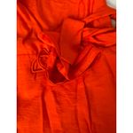 Bimba y Lola Orange Dress Midi V Neck Short Sleeve Tie Waist Size L Size L Photo 3