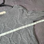 Loft Sweater Womens Small Gray Chunky Knit Pullover Round Neck Long Sleeve Photo 5