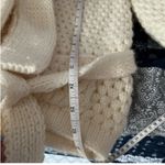 Handmade Knit Cardigan Cream and chunky with Belt White Size M Photo 5
