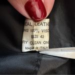 VTG Italian Leather Strapless Studded Cocktail Dress Black Asym Hem 42 80s Glam Size 6 Photo 13